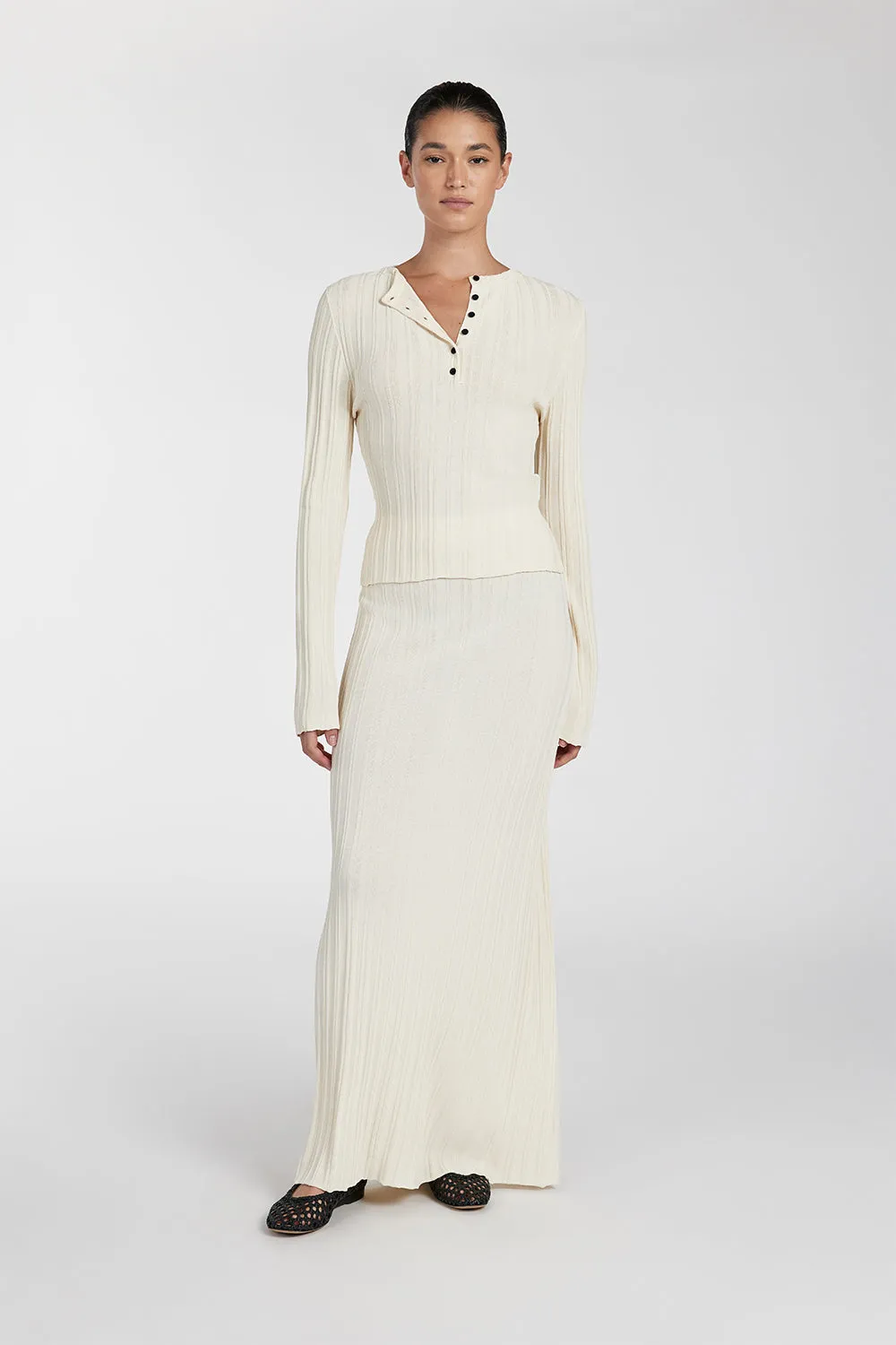 SYLVIA CREAM LONG SLEEVE TOP