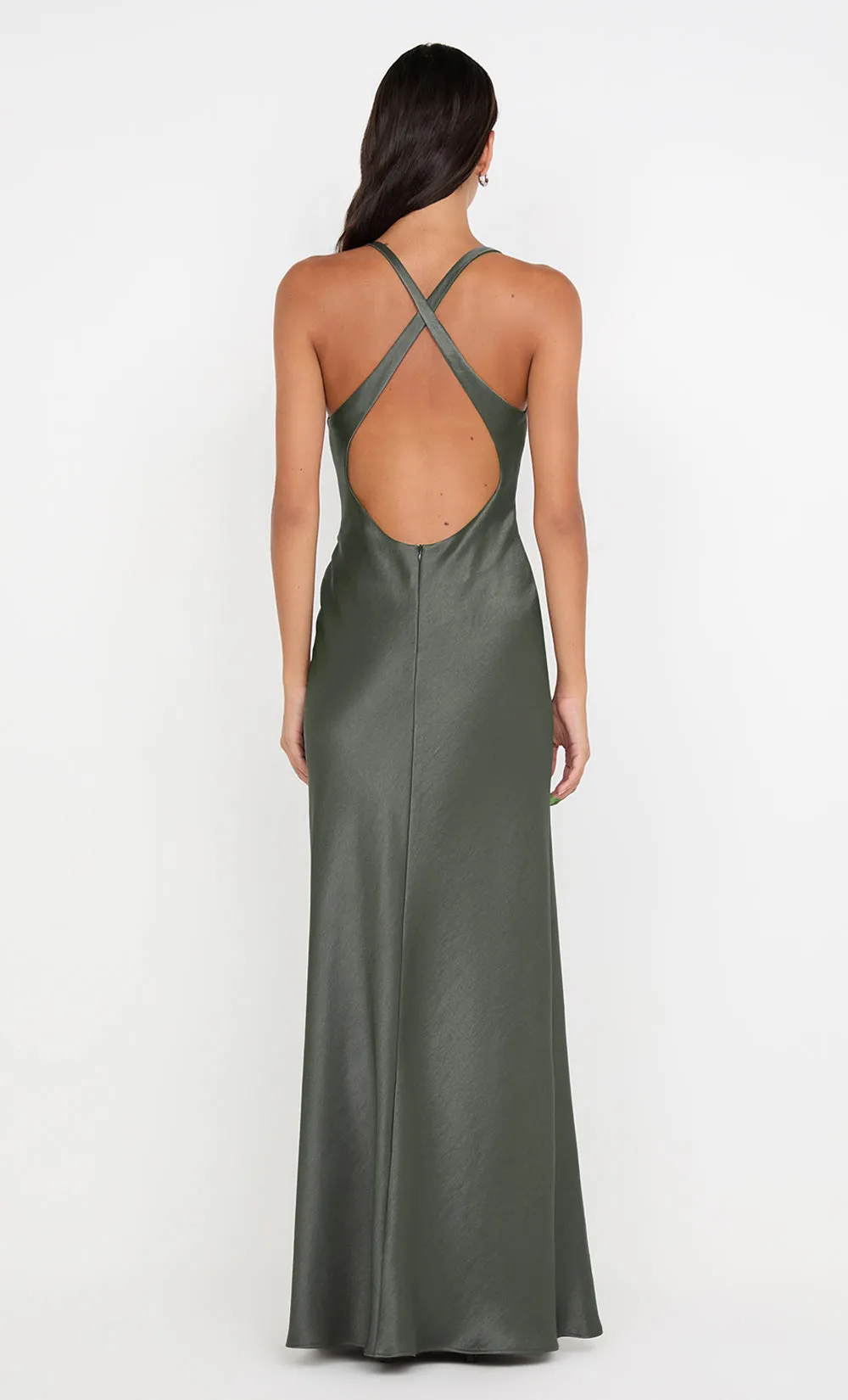 THE DREAMER V NECK DRESS - DARK WILLOW