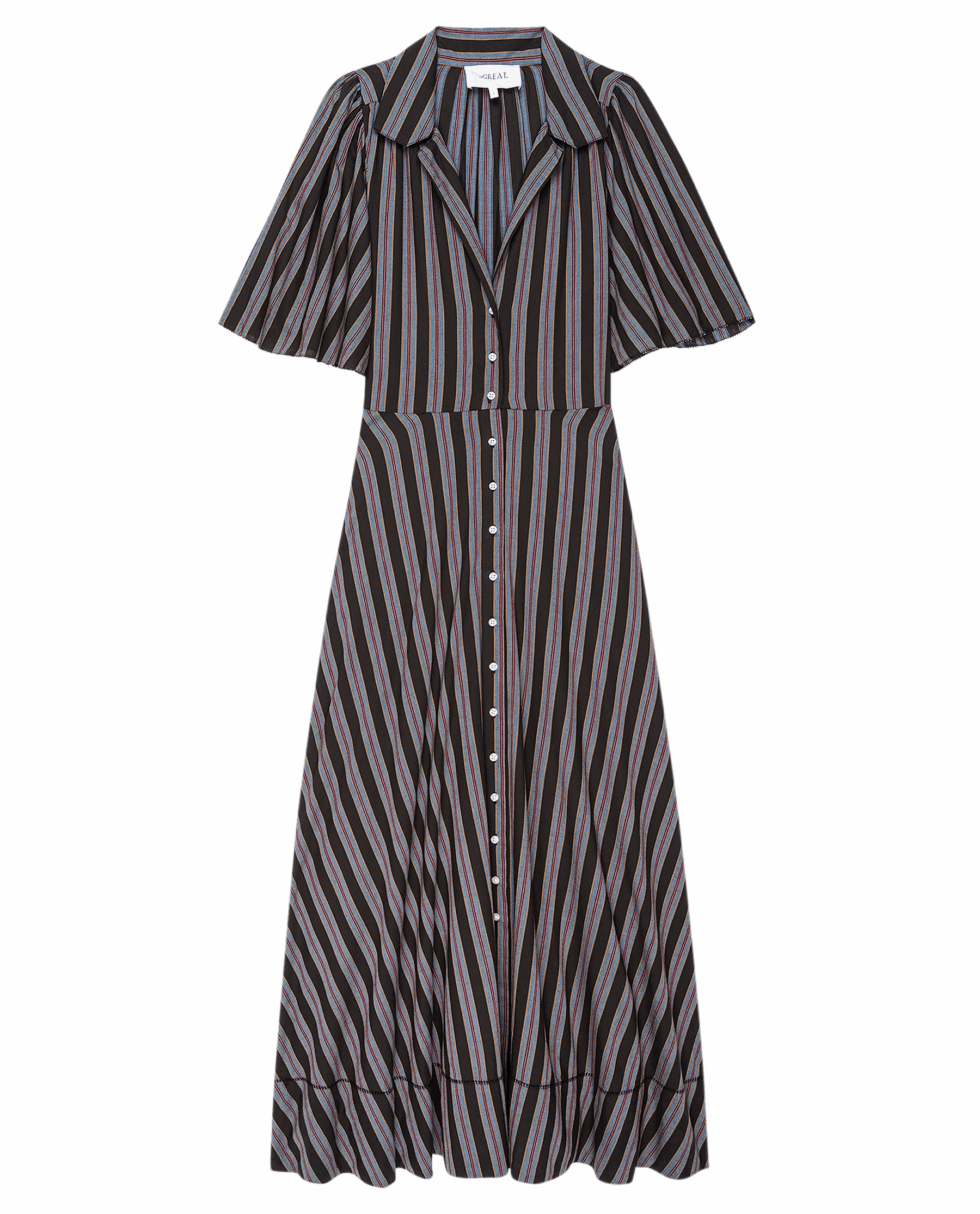 The Bridge Dress. -- Black Frontier Stripe