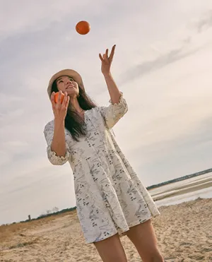 Tiered Seersucker Dress