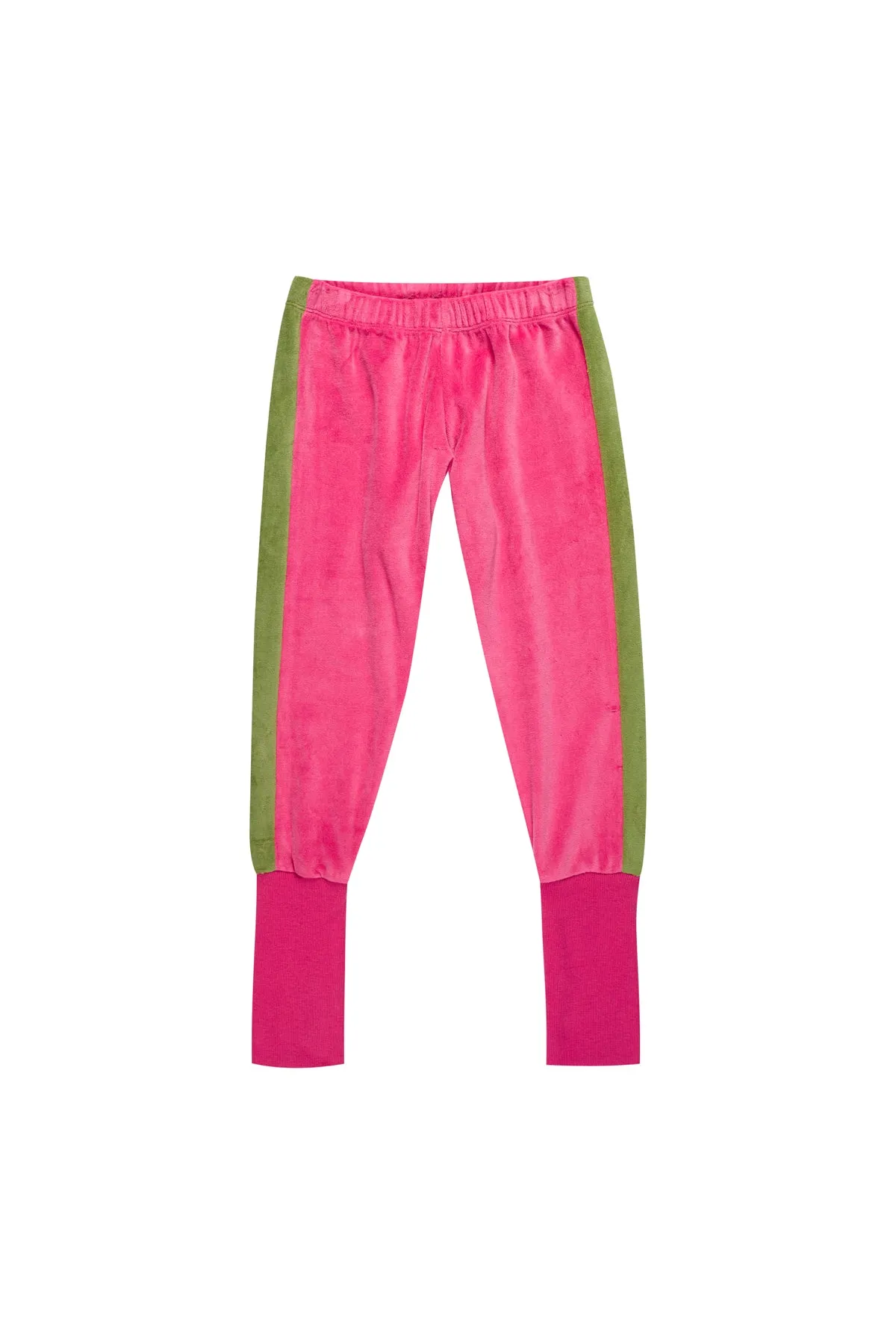 TRACKSUIT VELOUR TROUSERS WITH CONTRAST TAPE