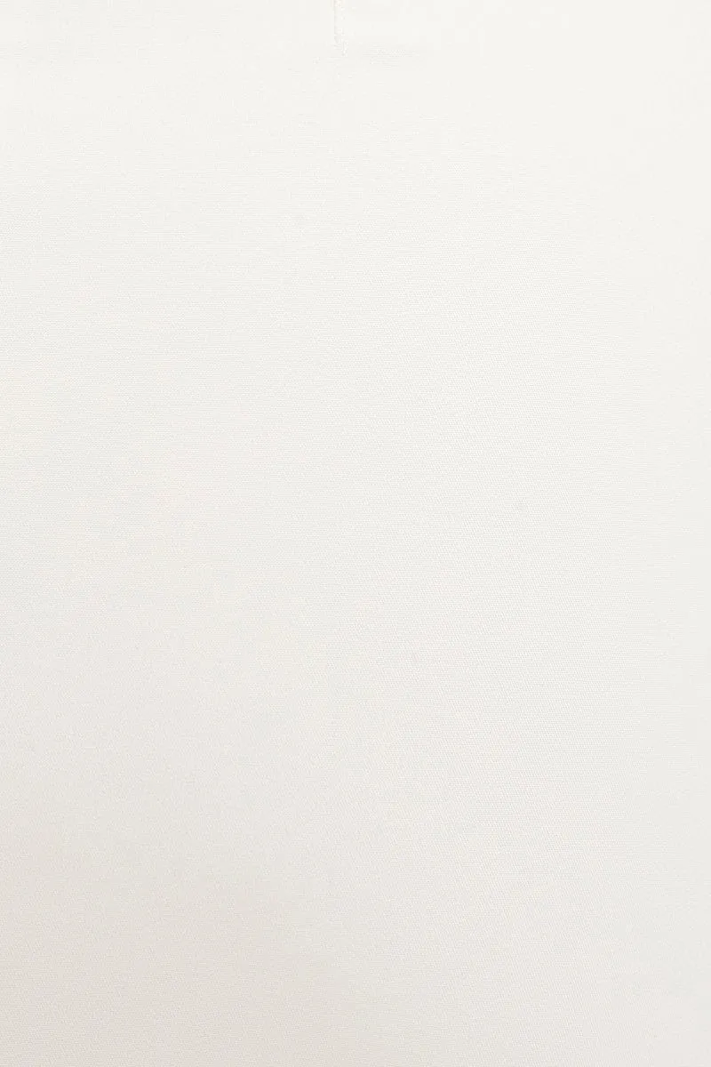White Mini Dress Evening Cotton