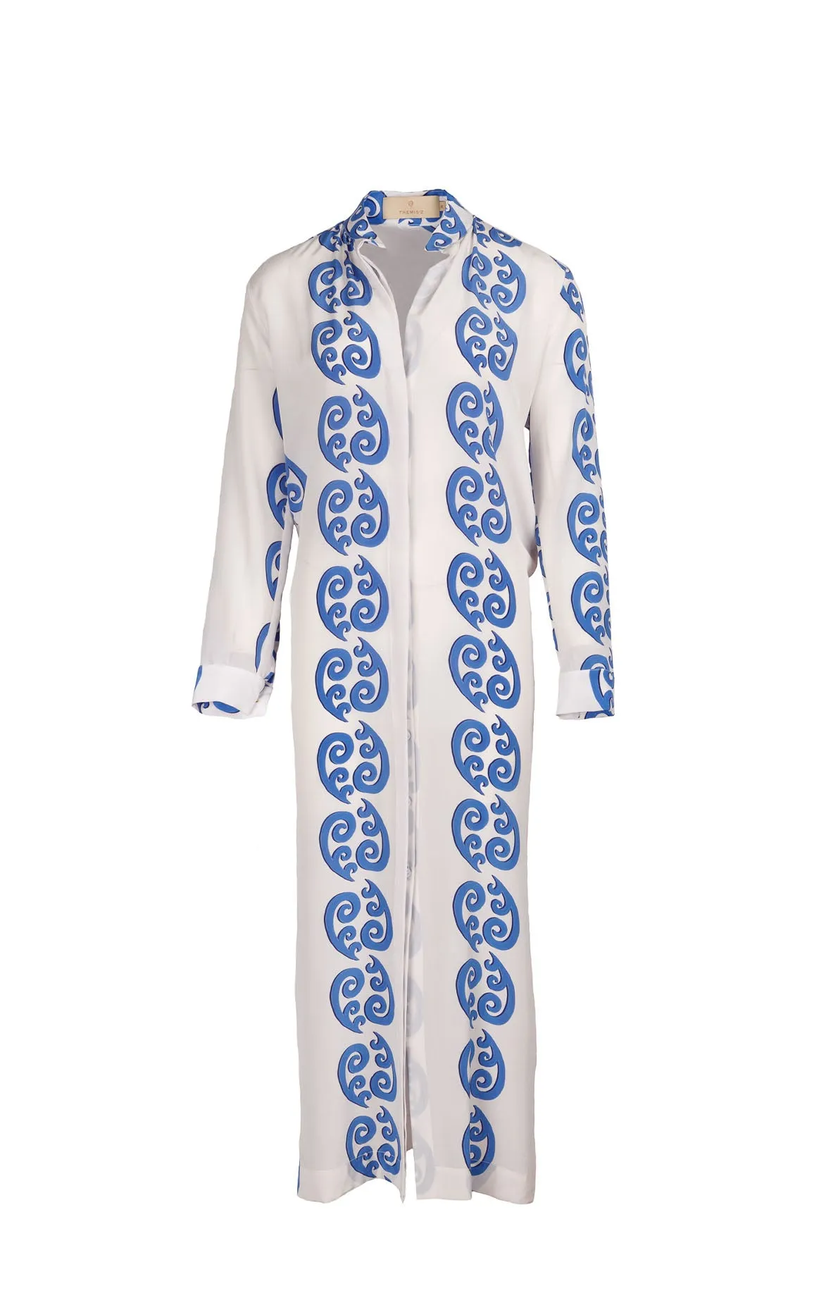 White Silk Shirt Dress