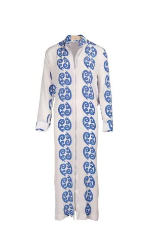 White Silk Shirt Dress