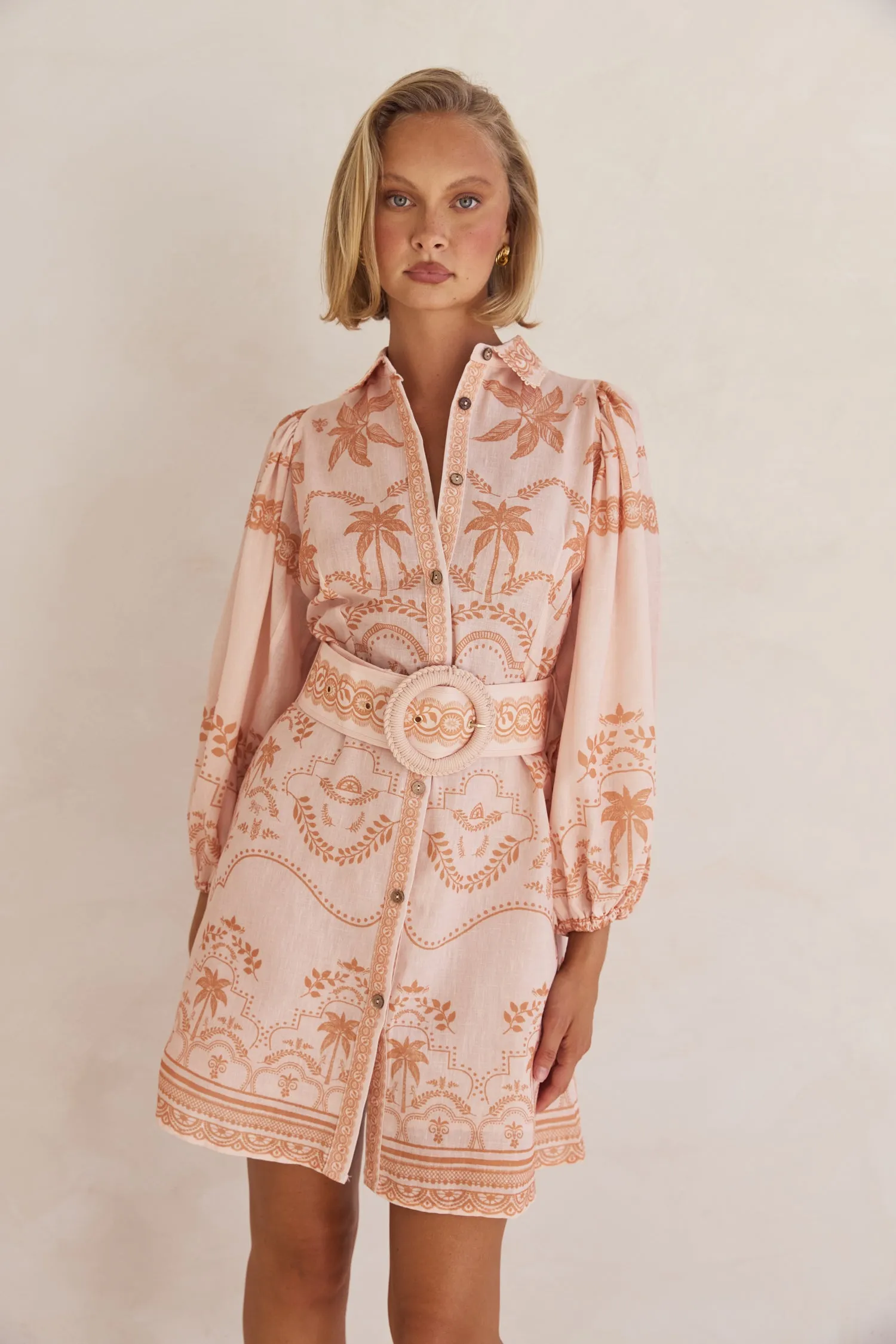 Xander Mini Dress (Peach)