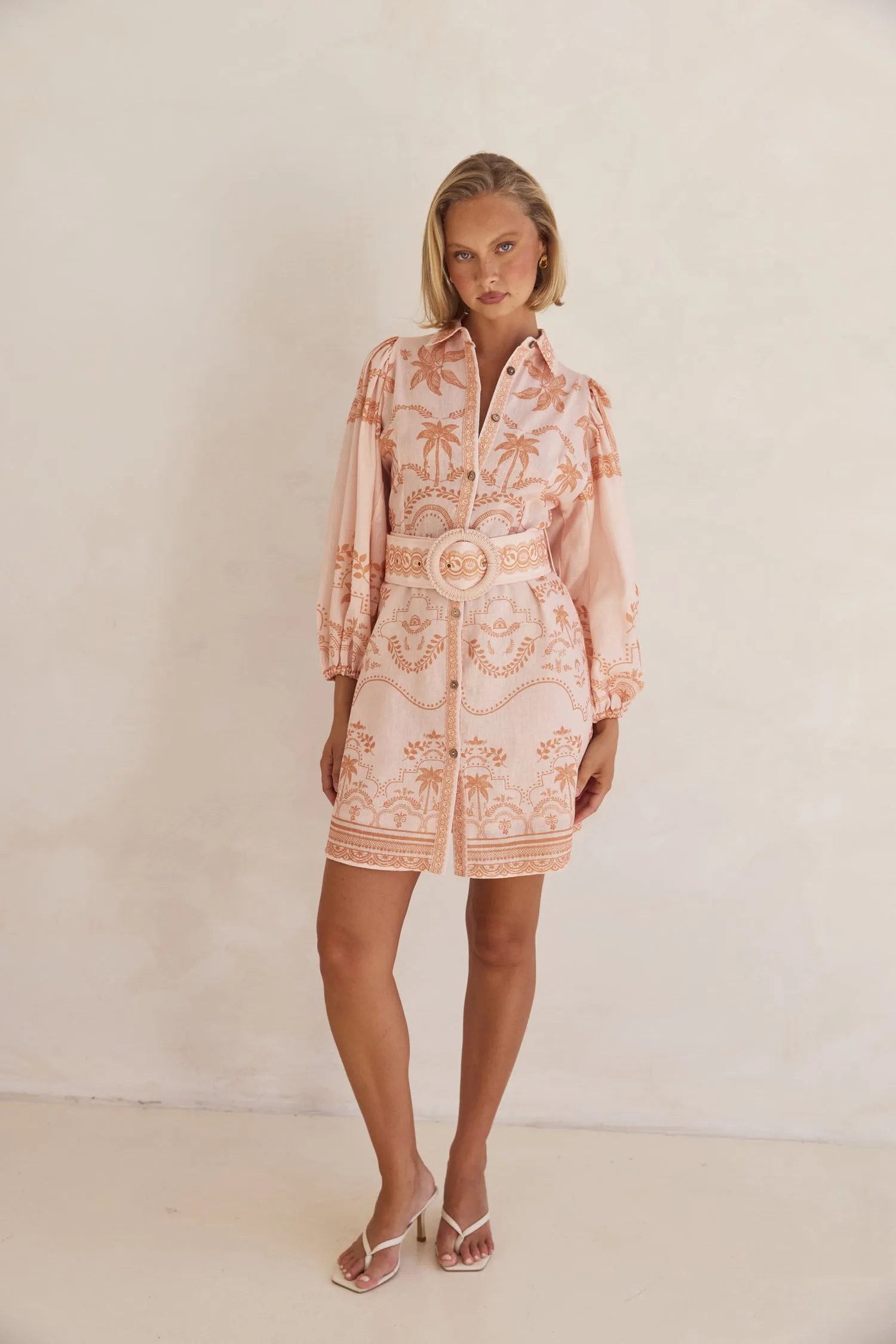 Xander Mini Dress (Peach)